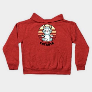 Cat Namaste Kids Hoodie